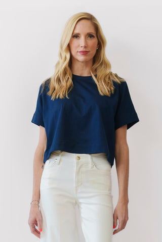 FRNCH Shade Tee in navy