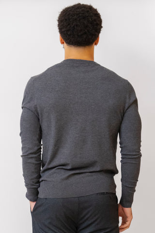 MIZUMI Crew Neck Sweater in Charcoal