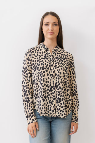 Rails Josephine Taupe Spotted Blouse
