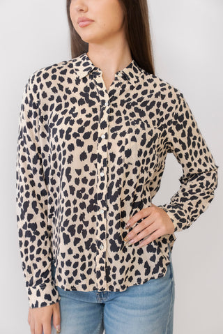 Rails Josephine Taupe Spotted Blouse