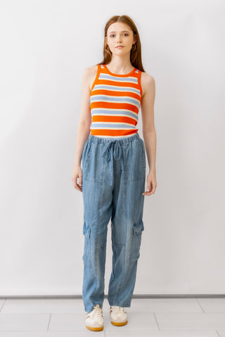 Elan Chambray Cargo Pants