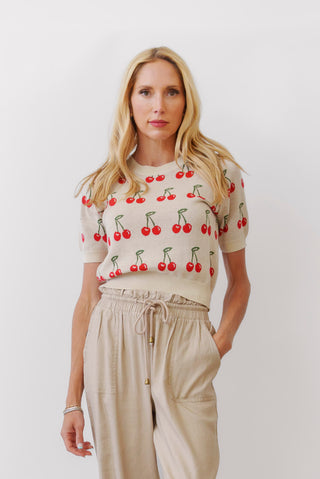 Cherry Knit Top