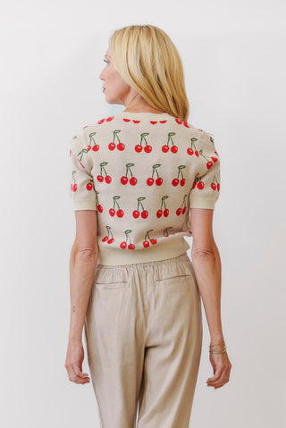 Cherry Knit Top