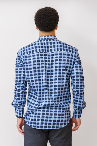 MIZUMI Plaid Shirt in Navy