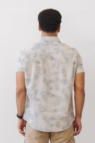 PROJEK RAW Floral Cotton Shirt in grey