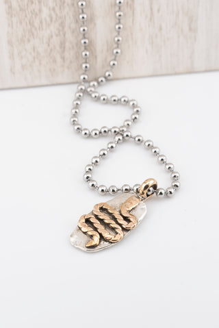 AMY LEA Sterling & Gold Snake On Ball Chain