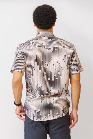 MIZUMI Printed Shirt in Beige