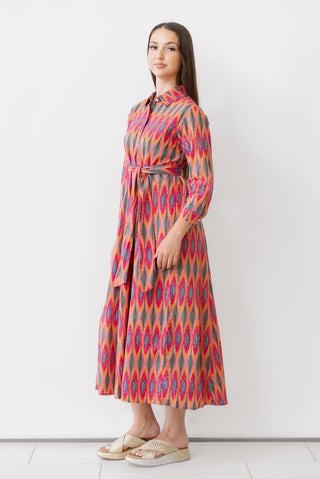 Guadalupe Luciana Ikat in Fuchsia