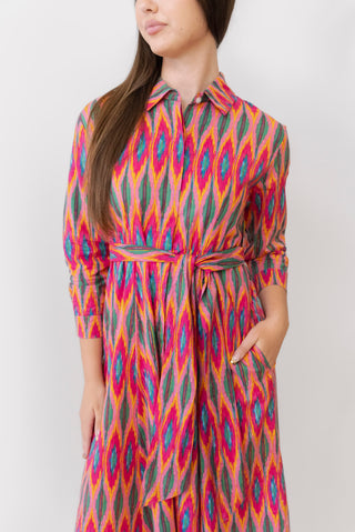 Guadalupe Luciana Ikat in Fuchsia