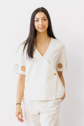 Crosby Coen Top in White