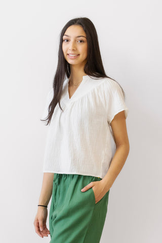 Rails Sayer Notch Neck Top