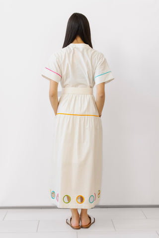 CROSBY Kellogg Dress White Multi