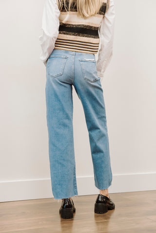 DAZE Pleaser HR Wide Ankle Jeans