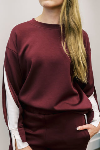 P CILL Modal Color Layered Sport Sweatshirt
