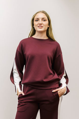 P CILL Modal Color Layered Sport Sweatshirt