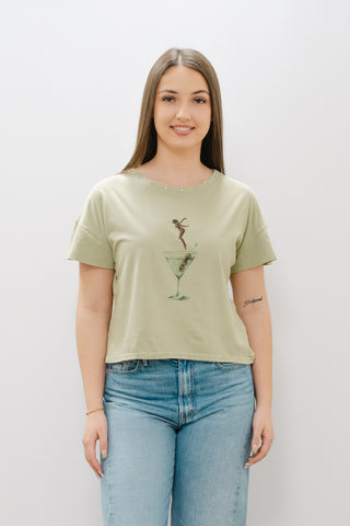 ALL US I Dip Into My Martini Hi-Low Tee