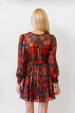 Elan Red Floral Dress