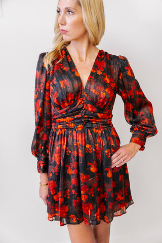 Elan Red Floral Dress