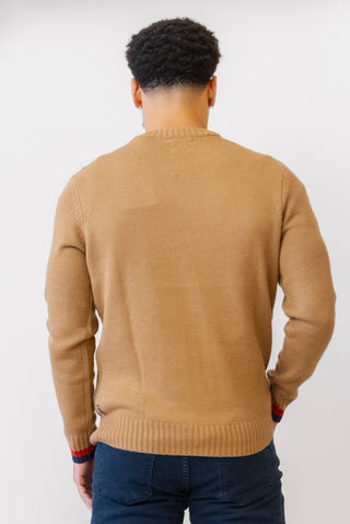  BEN SHERMAN Cable Textured Crewneck _Back