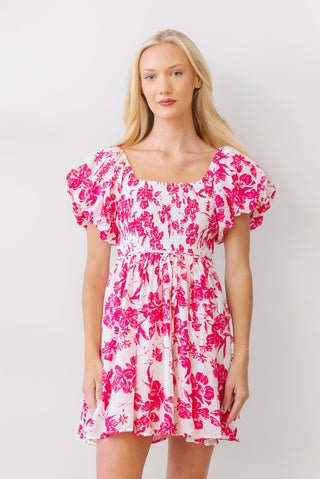 URBAN Blooming Puff Sleeve Dress