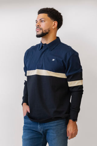 BEN SHERMAN Color Block Rugby Pullover_alt