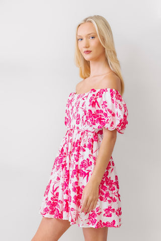 URBAN Blooming Puff Sleeve Dress