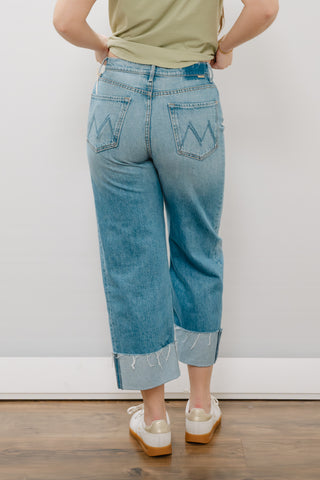 MOTHER Half Pipe Ankle Cuff Fray Jeans