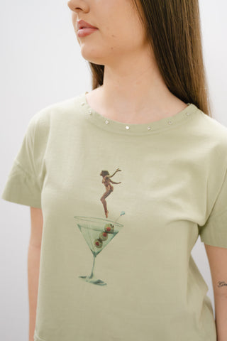 ALL US I Dip Into My Martini Hi-Low Tee
