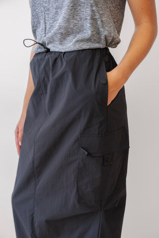 Elan Cargo Skirt in Black