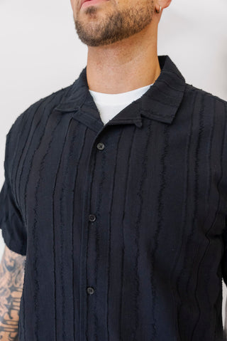 MOD Mens Button Up in Black