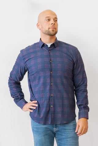 MIZUMI Plaid Modern Fit Shirt