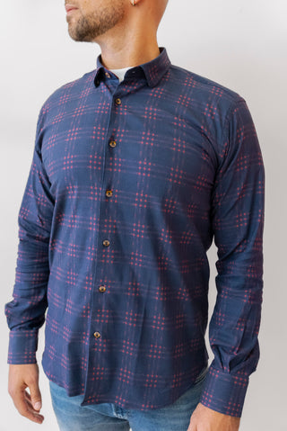 MIZUMI Plaid Modern Fit Shirt