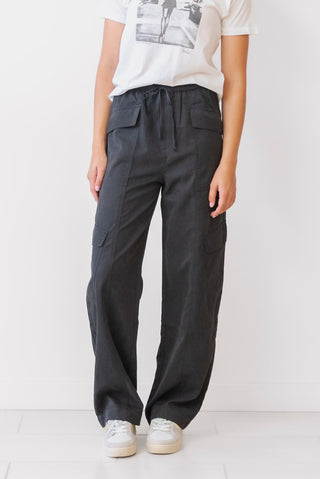 Elan Black Washed Cargo Pants