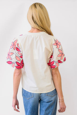 THML Notch Neck Floral Top