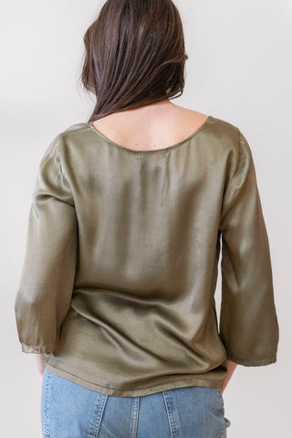 Michael Stars Cobie Blouse in Olive