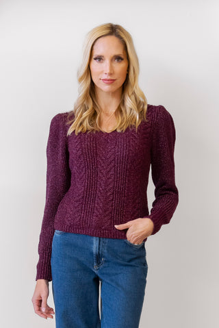 ANOTHER LOVE Thalia Sweater in Blackberry