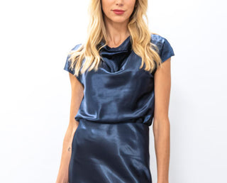 CURRENT AIR Drape Neck Blouse