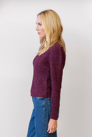 ANOTHER LOVE Thalia Sweater in Blackberry