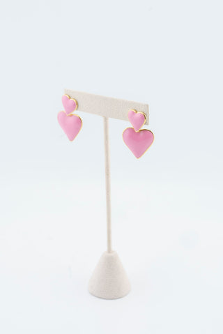 Enamel Stack Heart Earring