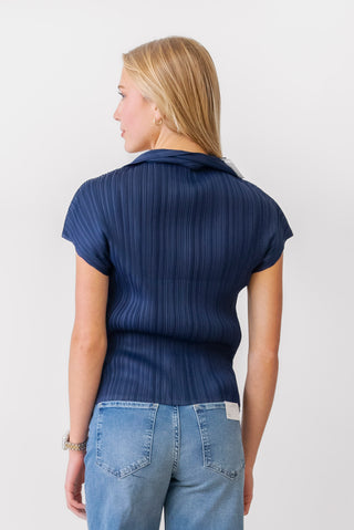 CURRENT AIR Pleated Button Front Blouse