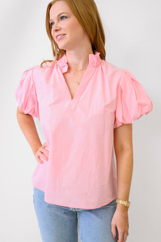 THML Ruffle Neck Top