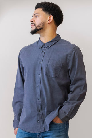 RAILS Tristain Button Up Shirt in Deep Dusty Blue