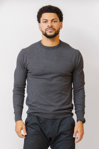 MIZUMI Crew Neck Sweater in Charcoal