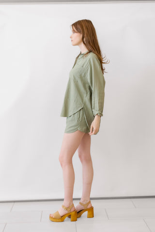 Z Supply The Perfect Linen Short in Avocado