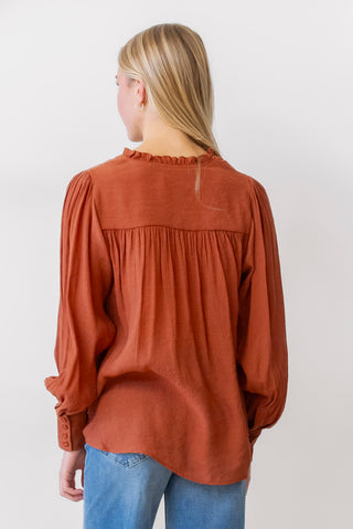 APRICOT Ruffle Neck Blouse