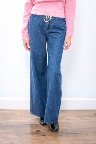DAZE Madison Mid Rise Wide Leg Moonlight Jeans