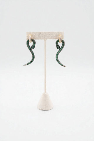 EC Green Snake Earrings