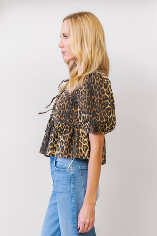 SOFIE THE LABEL Leopard Tie Top