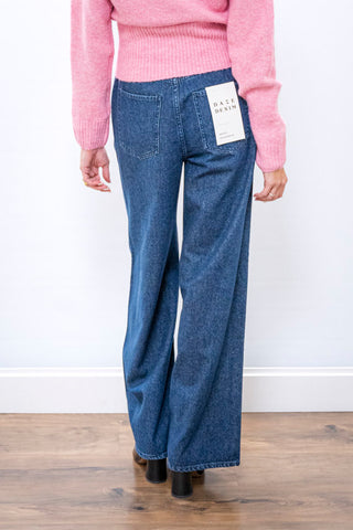 DAZE Madison Mid Rise Wide Leg Moonlight Jeans