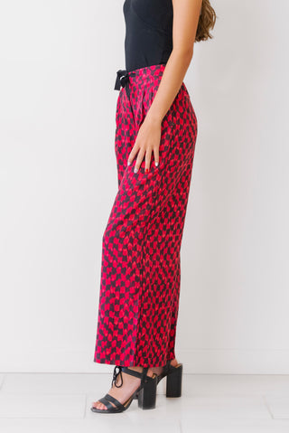 Scotch and Soda Eleni Printed Pant Ikat Pink